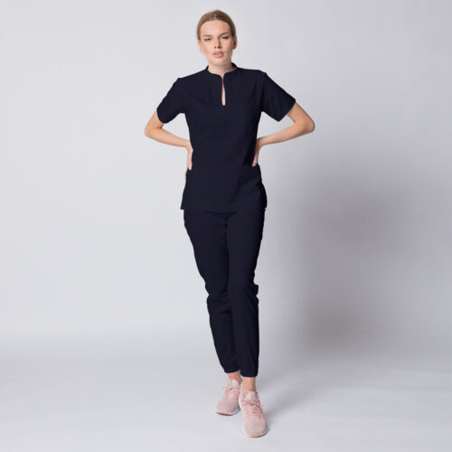Costume medicale femei - Uniforma medicala cu pantaloni jogger pentru femei STIL 151972